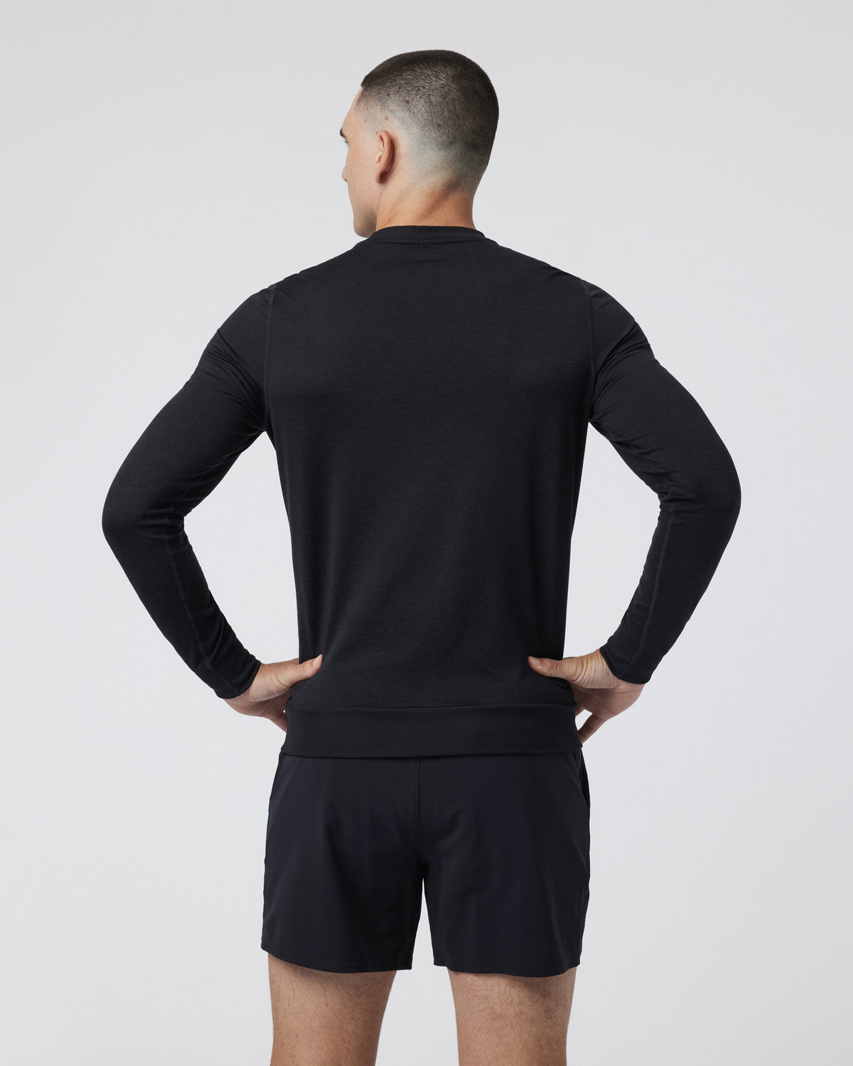 Ponto Performance Crew Men's Black Pullover - Vuori Clothing
