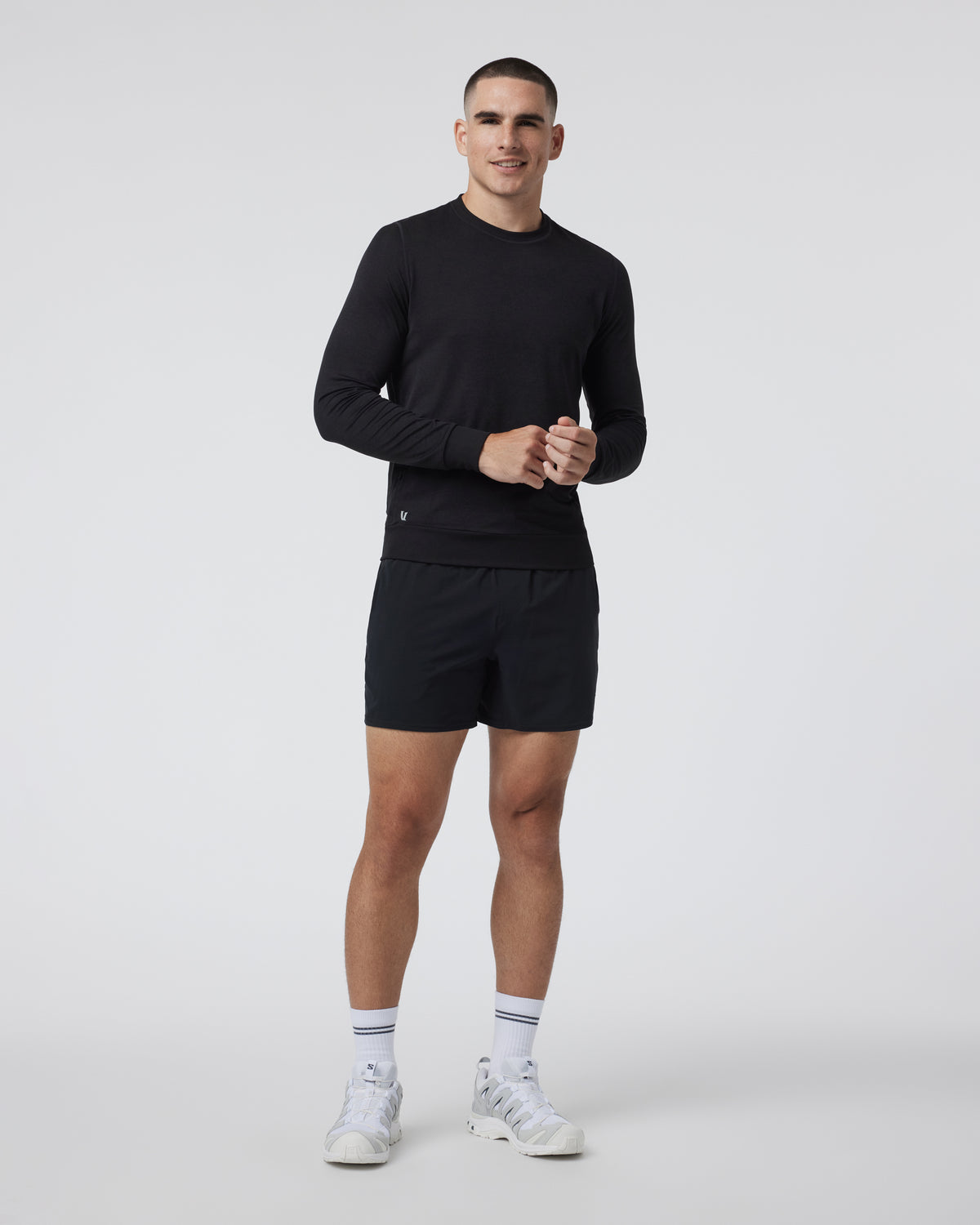 Ponto Performance Crew Men's Black Pullover - Vuori Clothing