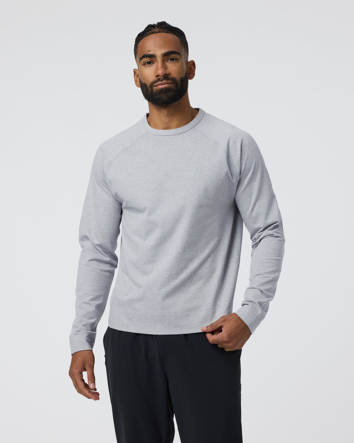 Coronado Crew Light Heather Grey - Vuori Clothing