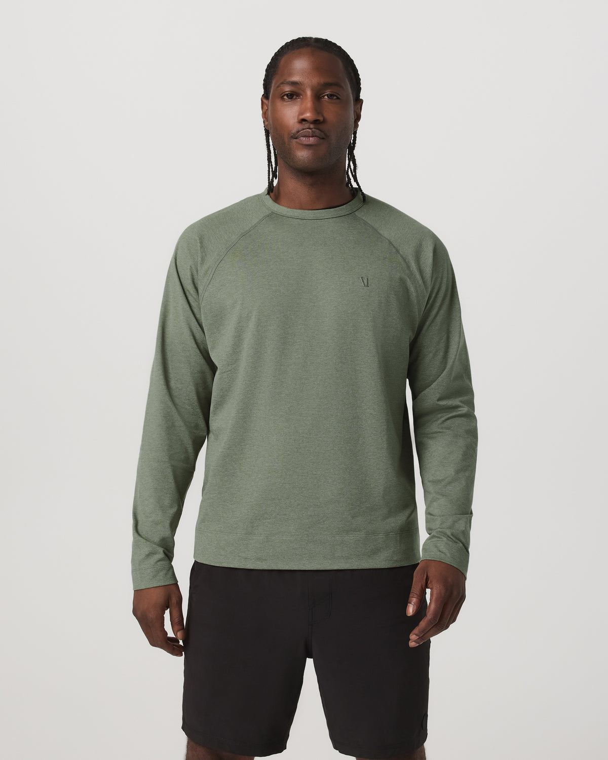 Men's Coronado Crew - Relaxed Fit Light Oregano Heather - Vuori Clothing