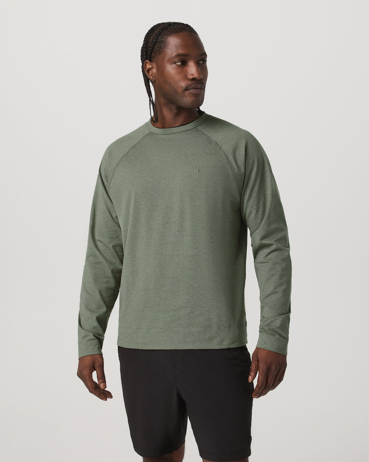 Men's Coronado Crew - Relaxed Fit Light Oregano Heather - Vuori Clothing