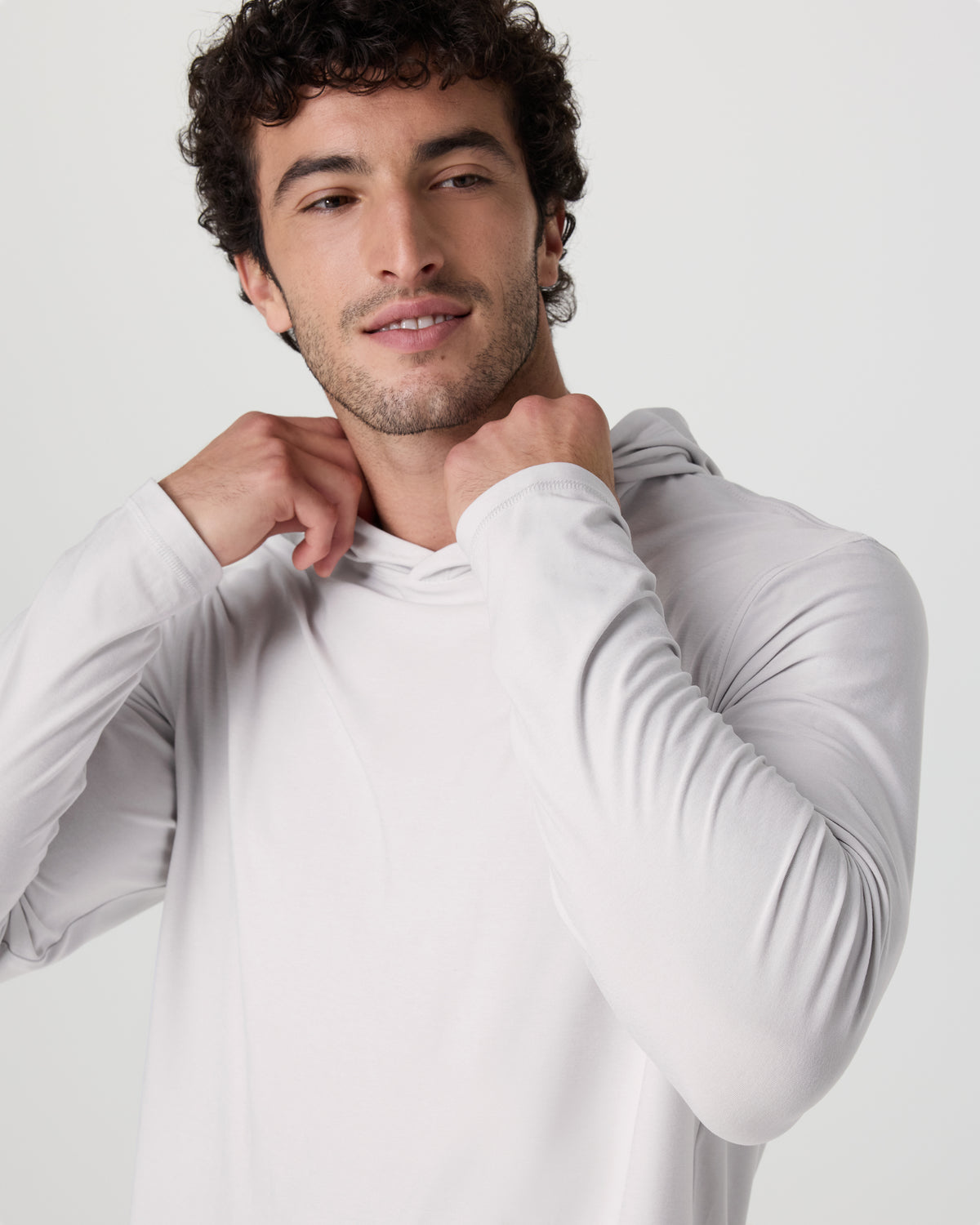 Strato Tech Hoodie Men's Frost Grey Workout Hoodie - Vuori Clothing