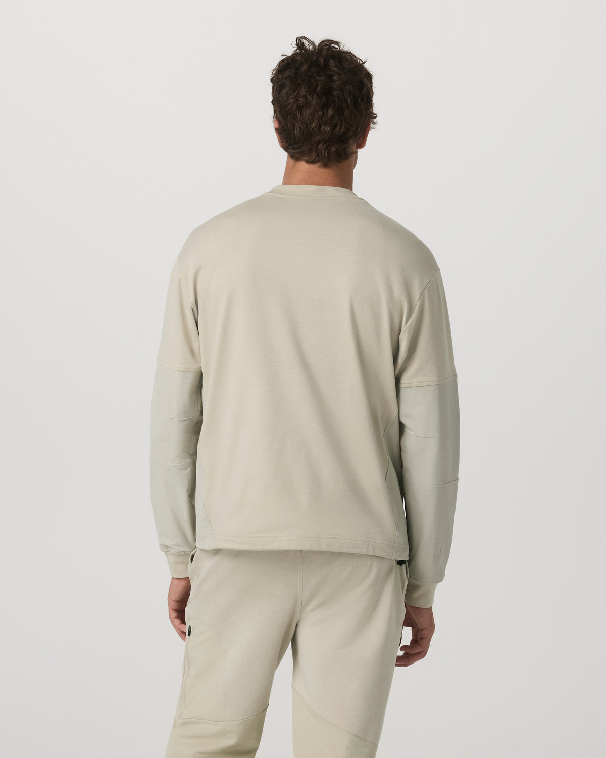 Men's Coronado Mixed Media Crew Limestone Heather - Vuori Clothing