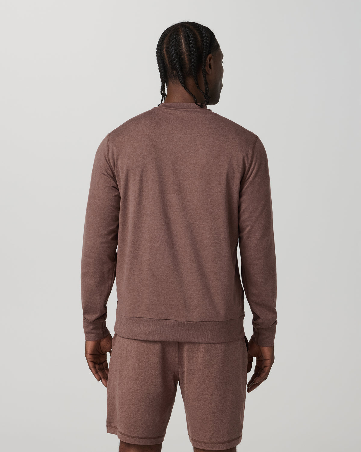 Ponto Performance Crew Men's Sable Heather Crew Neck - Vuori Clothing