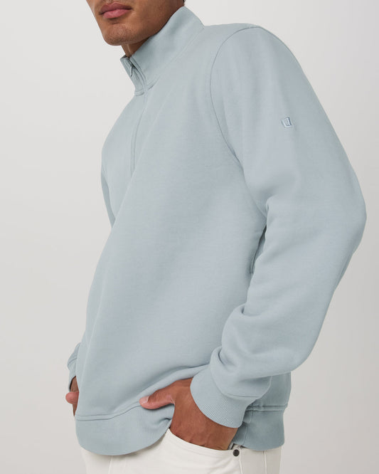 Seaside 1/2 Zip Classic Men's Blue Haze Pullover - Vuori Clothing