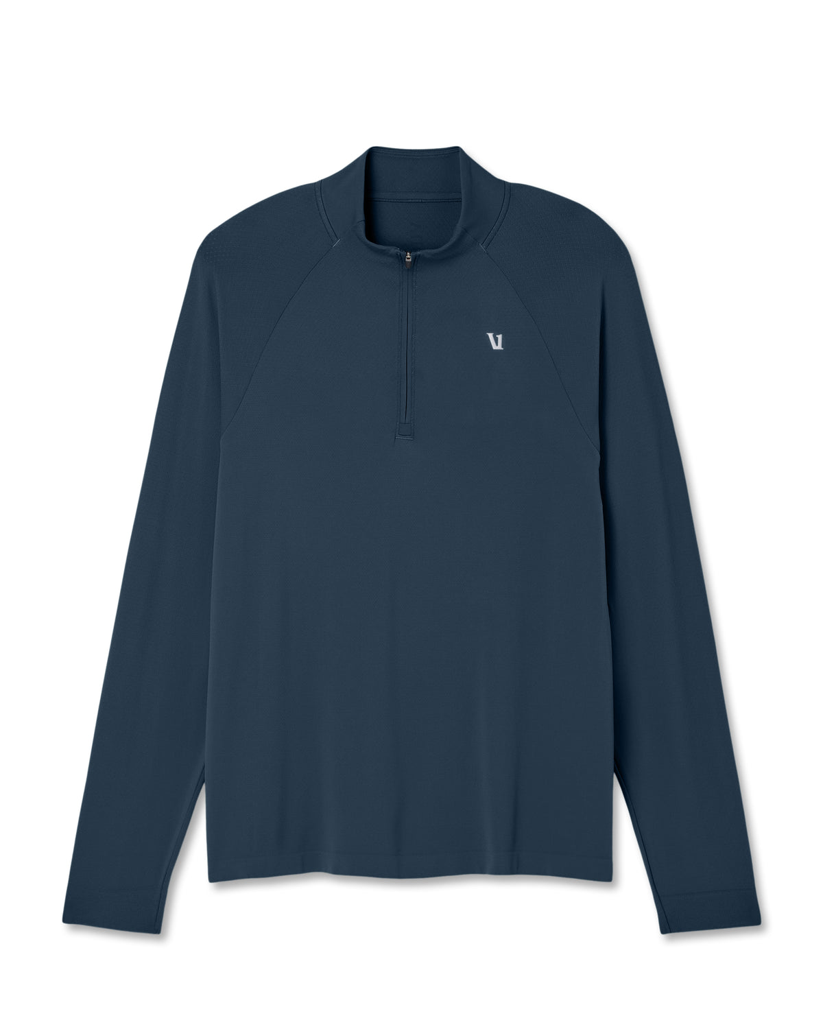 Clearview Seamless Quarter Zip Ocean Blue Long Sleeve - Vuori Clothing