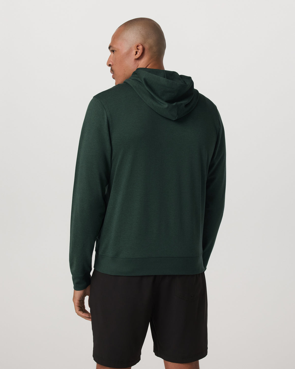 Ponto Full Zip Hoodie Men's Spruce Heather Hoodie - Vuori Clothing