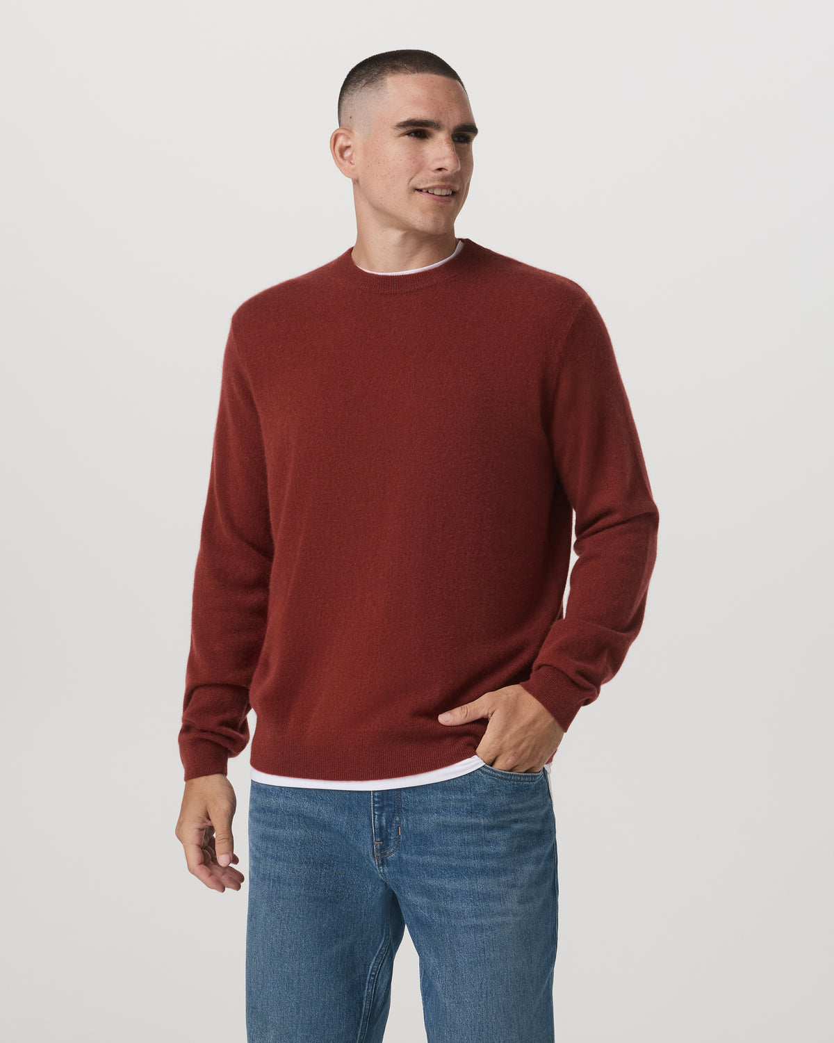 Berik Cashmere Sweater Men's Spiced Apple Sweater - Vuori Clothing
