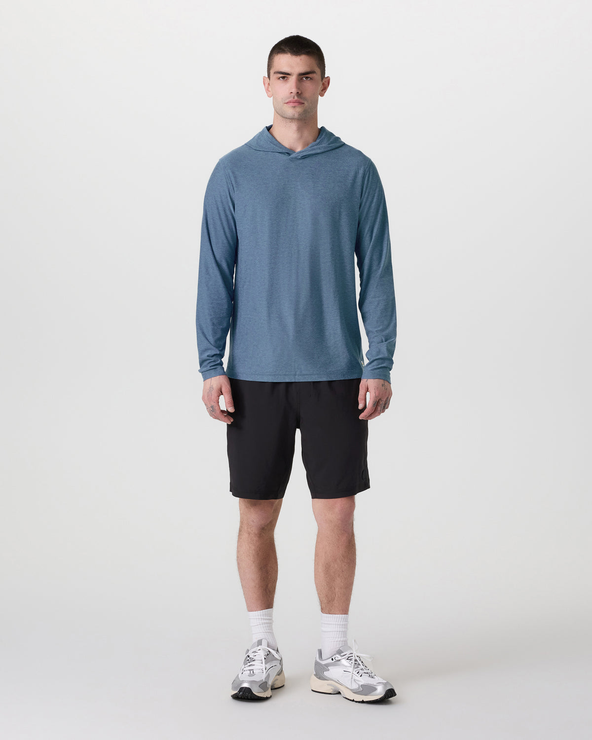 Strato Tech Hoodie Men's Pool Blue Workout Hoodie - Vuori Clothing