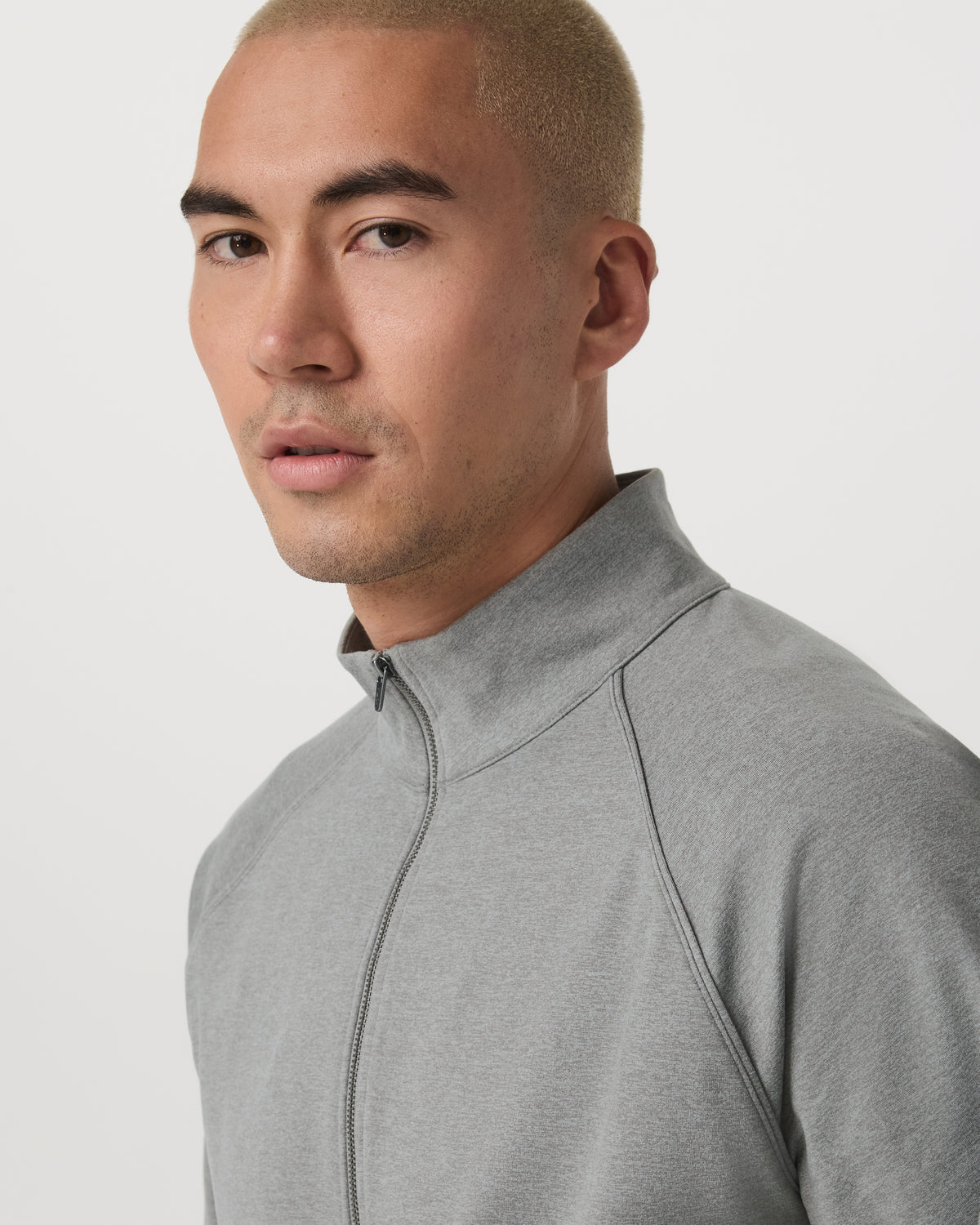 Coronado Novelty Full Zip Men's Driftwood Heather Jacket - Vuori Clothing
