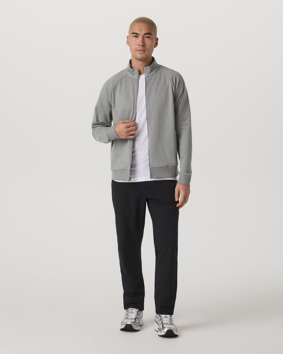 Coronado Novelty Full Zip Men's Driftwood Heather Jacket - Vuori Clothing