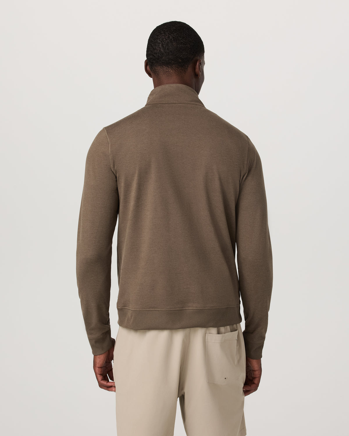 Coronado 1/2 Zip Men's Espresso Heather Pullover - Vuori Clothing