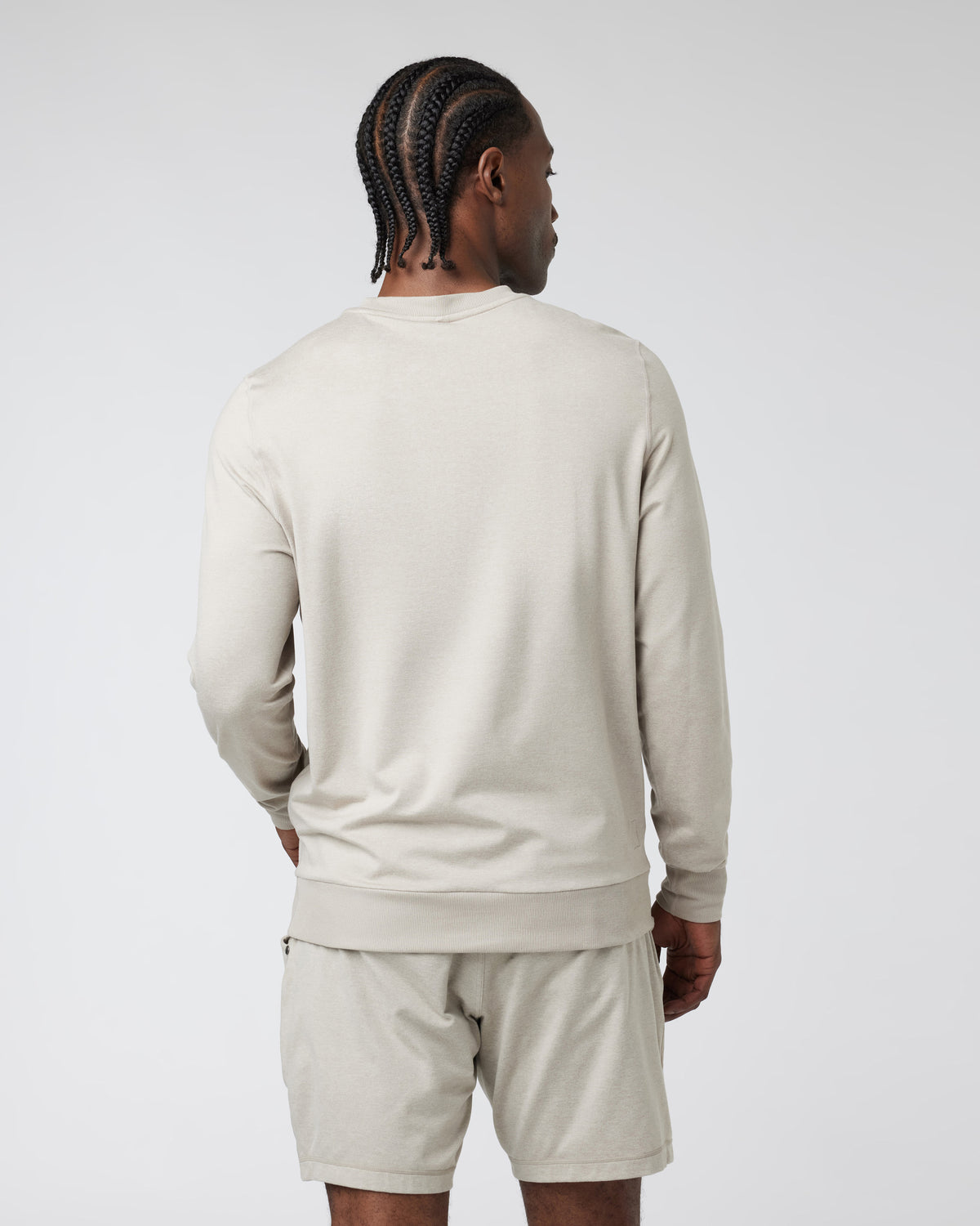Ponto Performance Crew Dark Salt Heather Pullover - Vuori Clothing