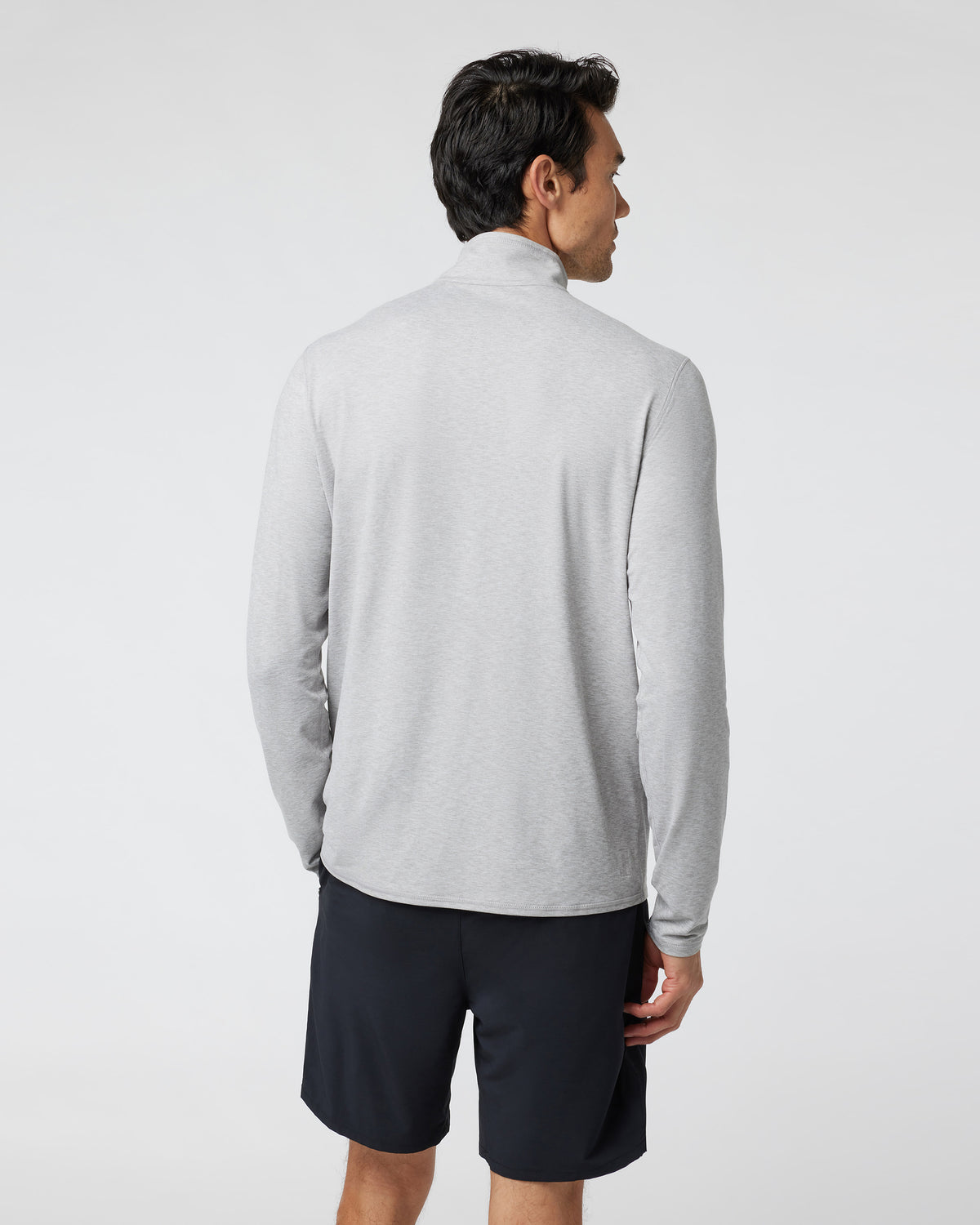 Ease Performance Half Zip 2.0 Light Heather Grey - Vuori Clothing
