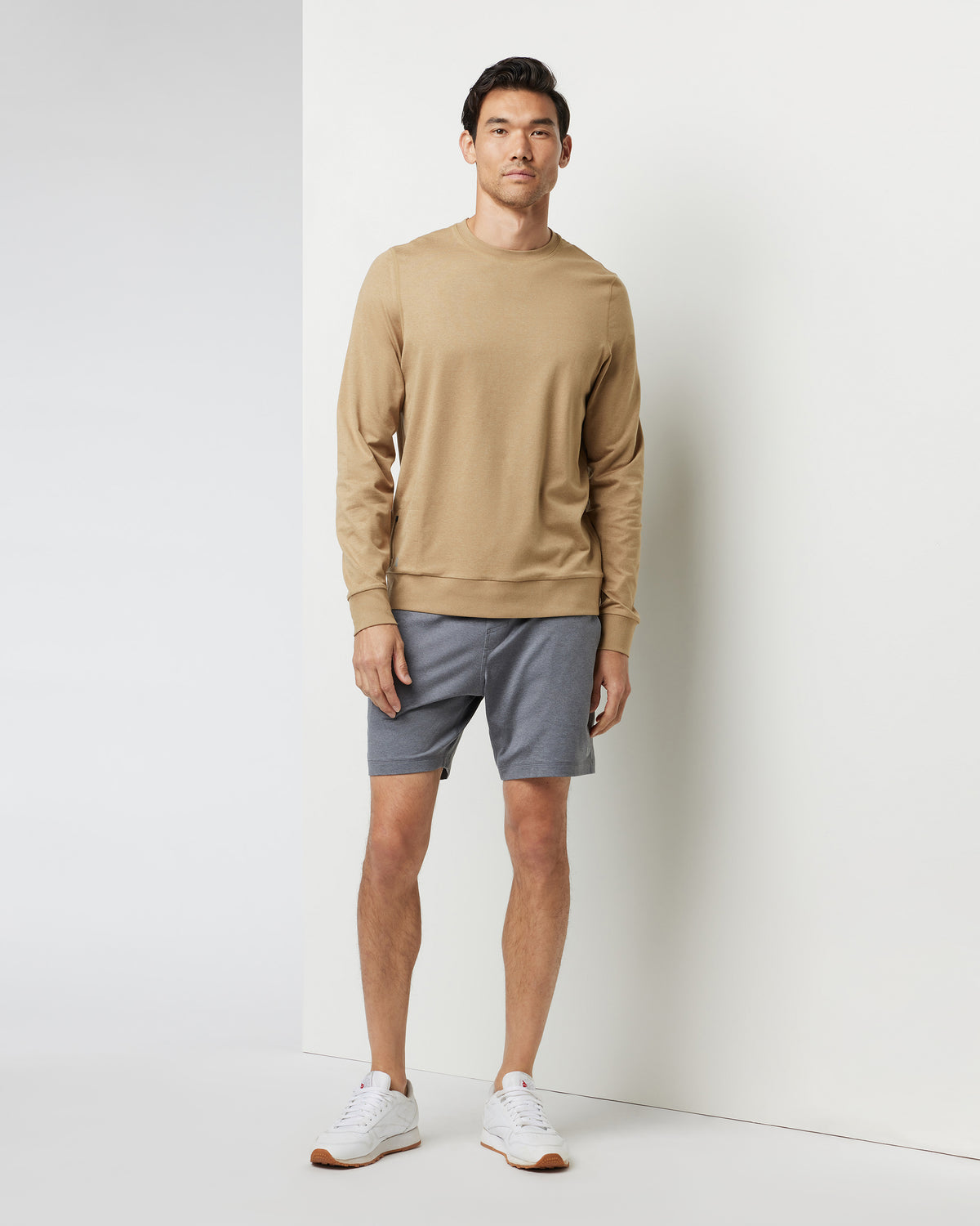 Ponto Performance Crew Sungold Heather Pullover - Vuori Clothing