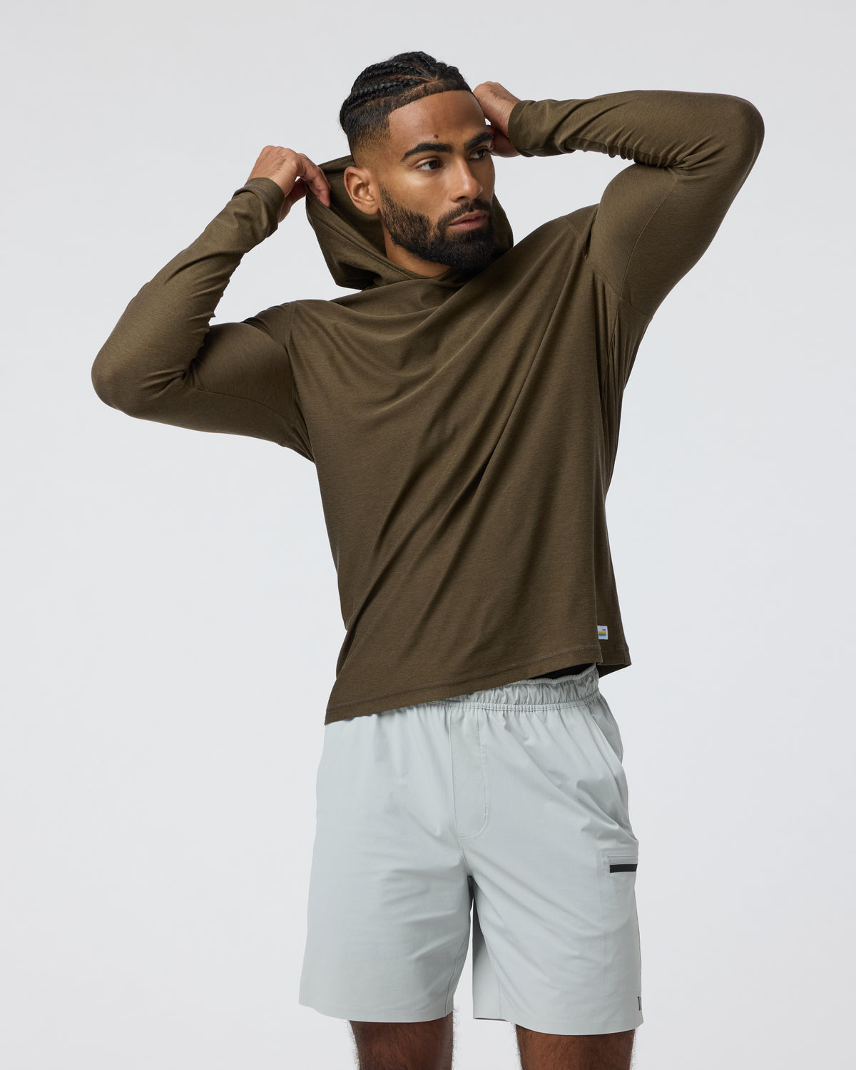 Strato Tech Hoodie Men's Moss Green Workout Hoodie - Vuori Clothing