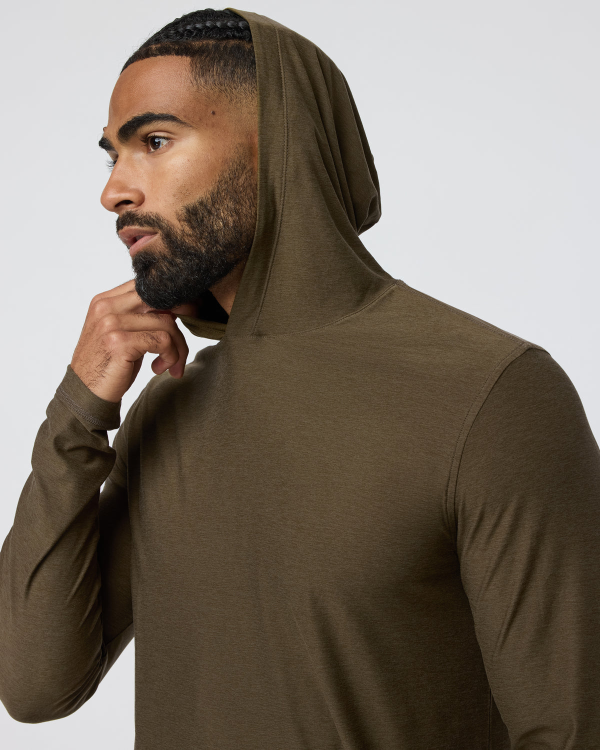 Strato Tech Hoodie Men's Moss Green Workout Hoodie - Vuori Clothing