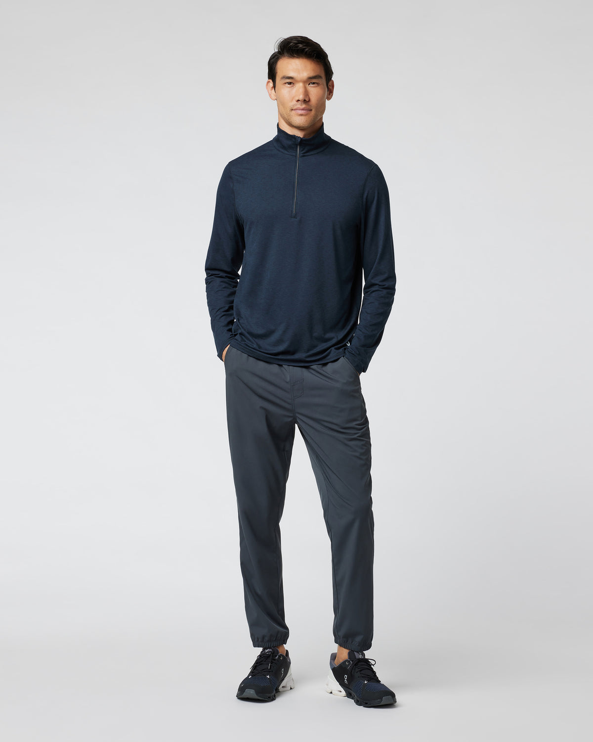 Ease Performance Half Zip 2.0 Ink Heather - Vuori Clothing
