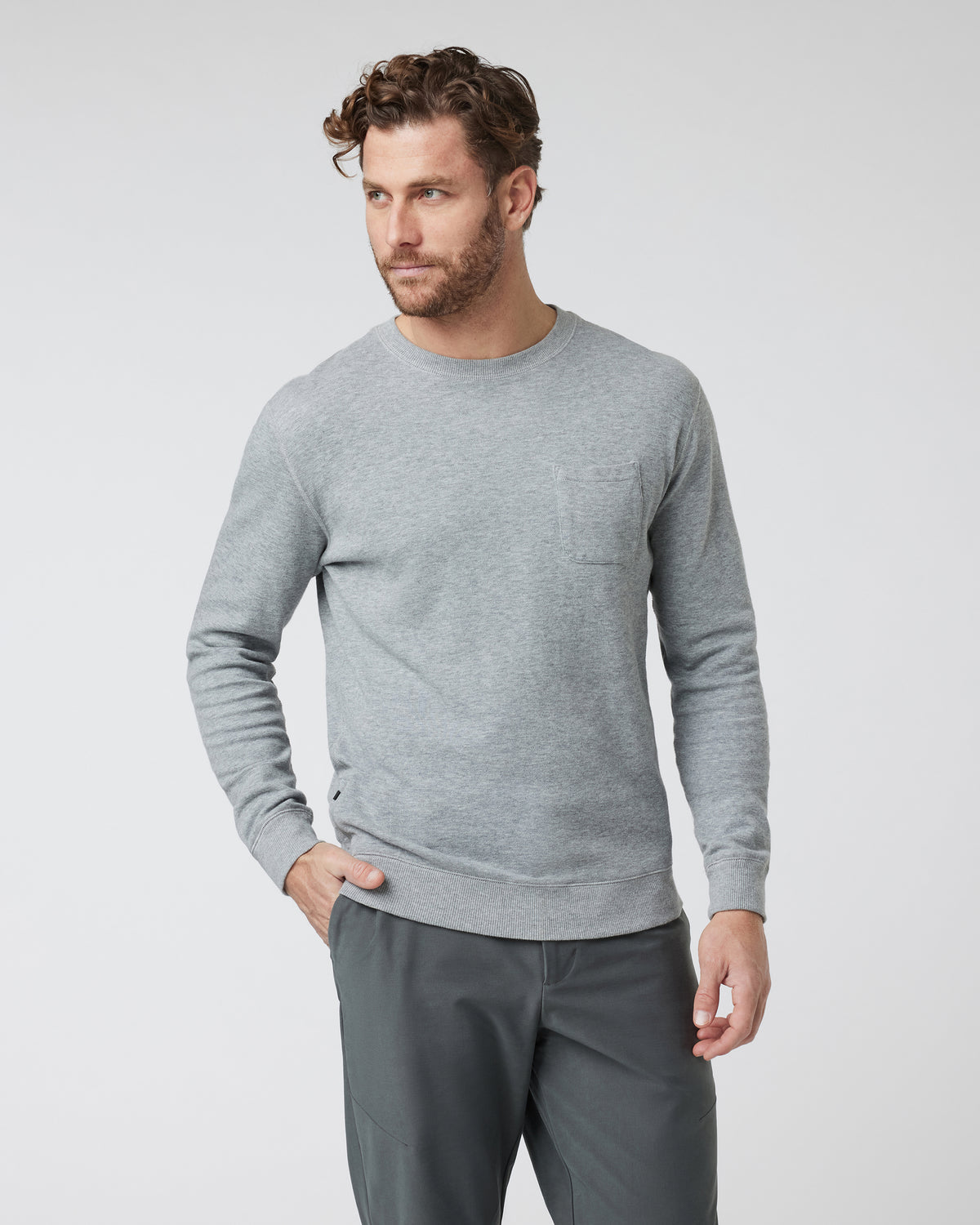 Jeffreys Pullover Heather Grey Pullover Clothing - Vuori Clothing