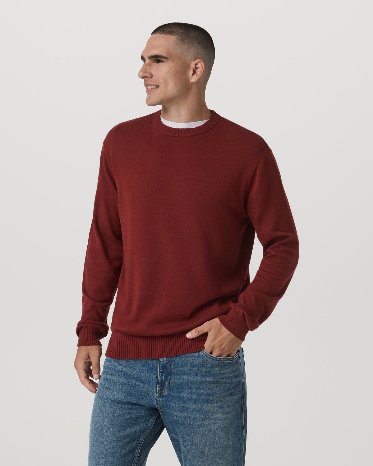 Fluent Sweater Men's Spiced Apple Cashmere Sweater - Vuori Clothing