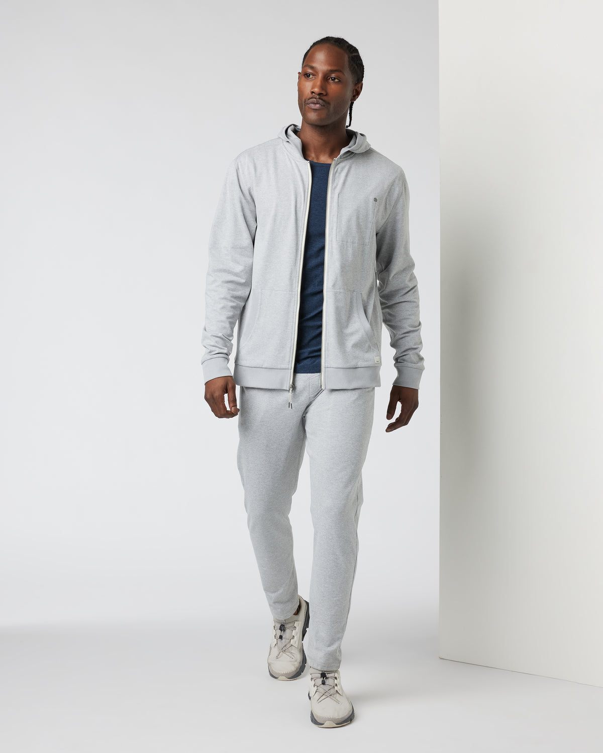 Coronado Hoodie Men's Heather Grey Hoodie - Vuori Clothing
