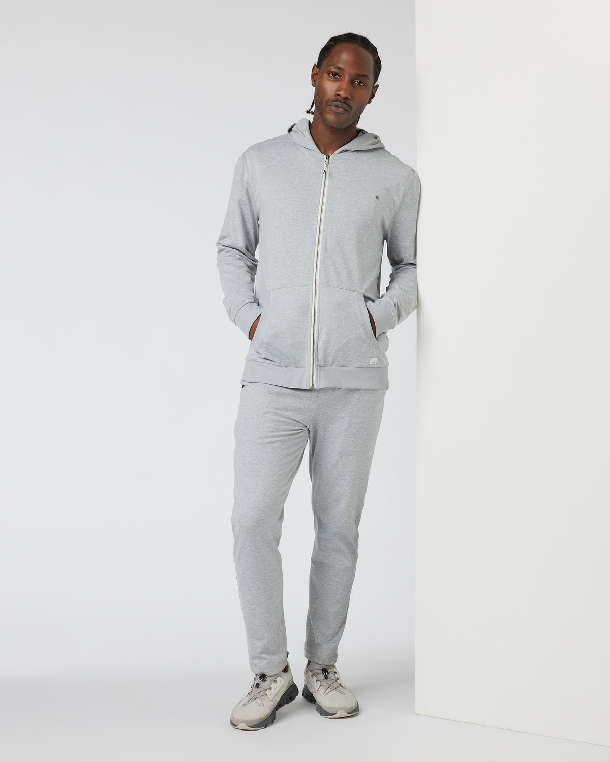 Coronado Hoodie Men's Heather Grey Hoodie - Vuori Clothing