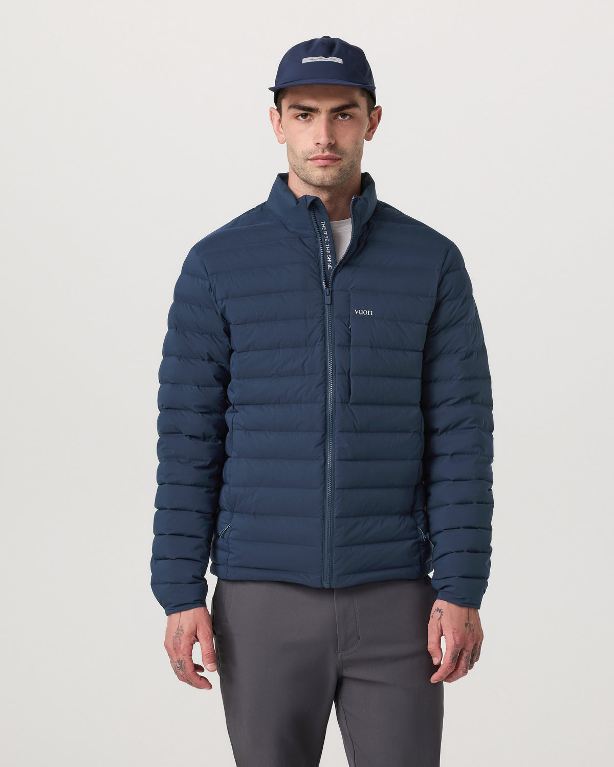 Men's Steadfast Insulated Full Zip Jacket Blue Coast - Vuori Clothing