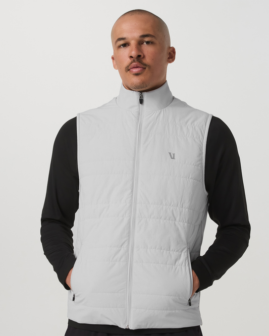 Sunday Insulated Hybrid Vest Frost Grey Training Vest - Vuori Clothing