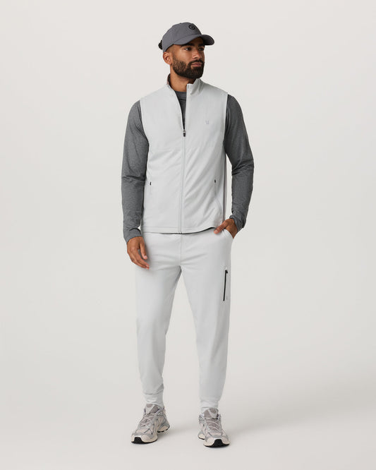 Sunday Element Vest Men's Frost Grey Full Zip Vest - Vuori Clothing