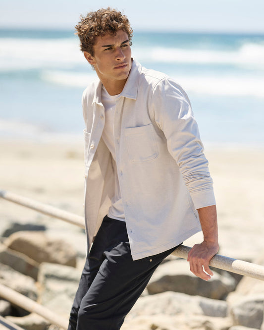 Coronado Shirt Jacket Salt Heather - Vuori Clothing