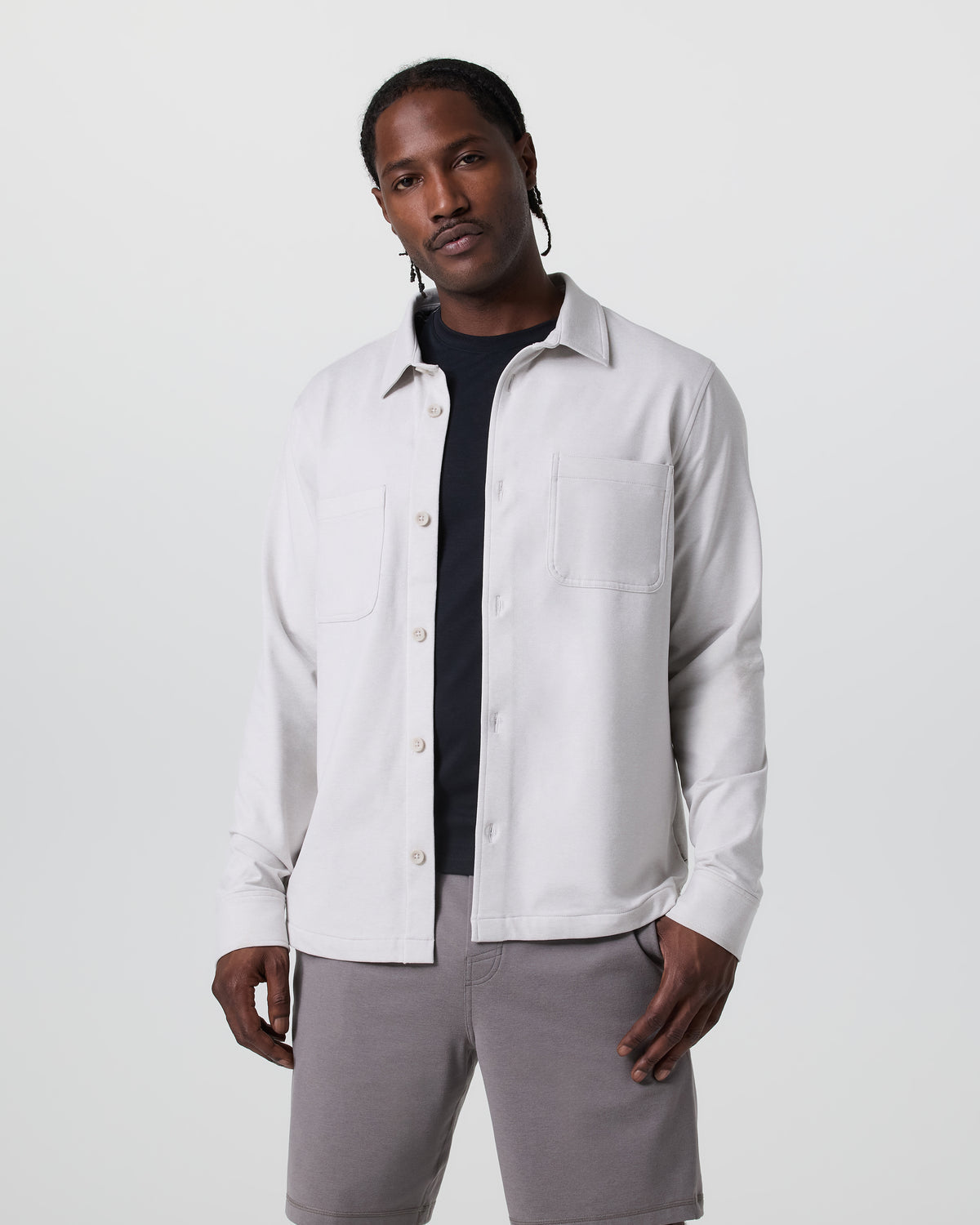 Coronado Shirt Jacket Salt Heather - Vuori Clothing