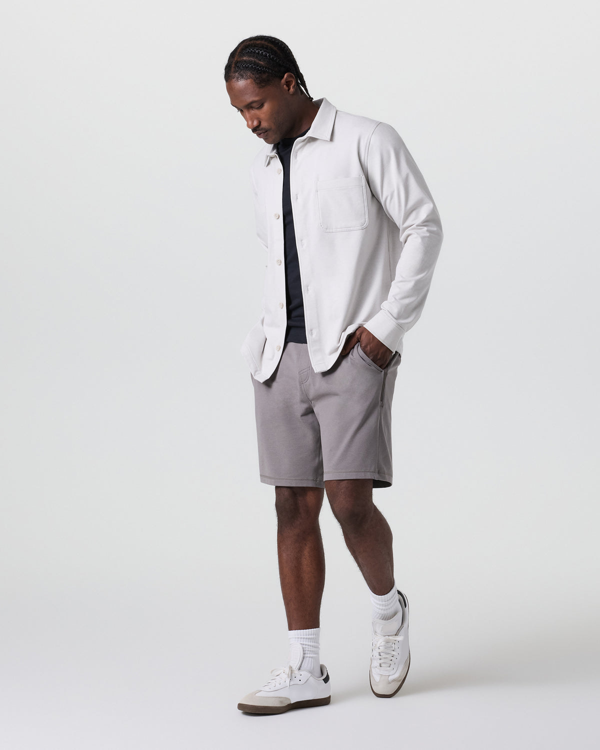 Coronado Shirt Jacket Salt Heather - Vuori Clothing