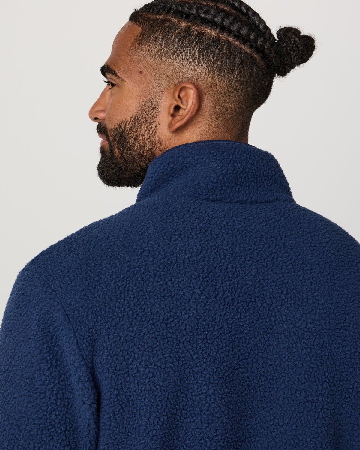 Alpine Fleece Full Zip Men's Blue Coast Mock Neck Jacket - Vuori Clothing