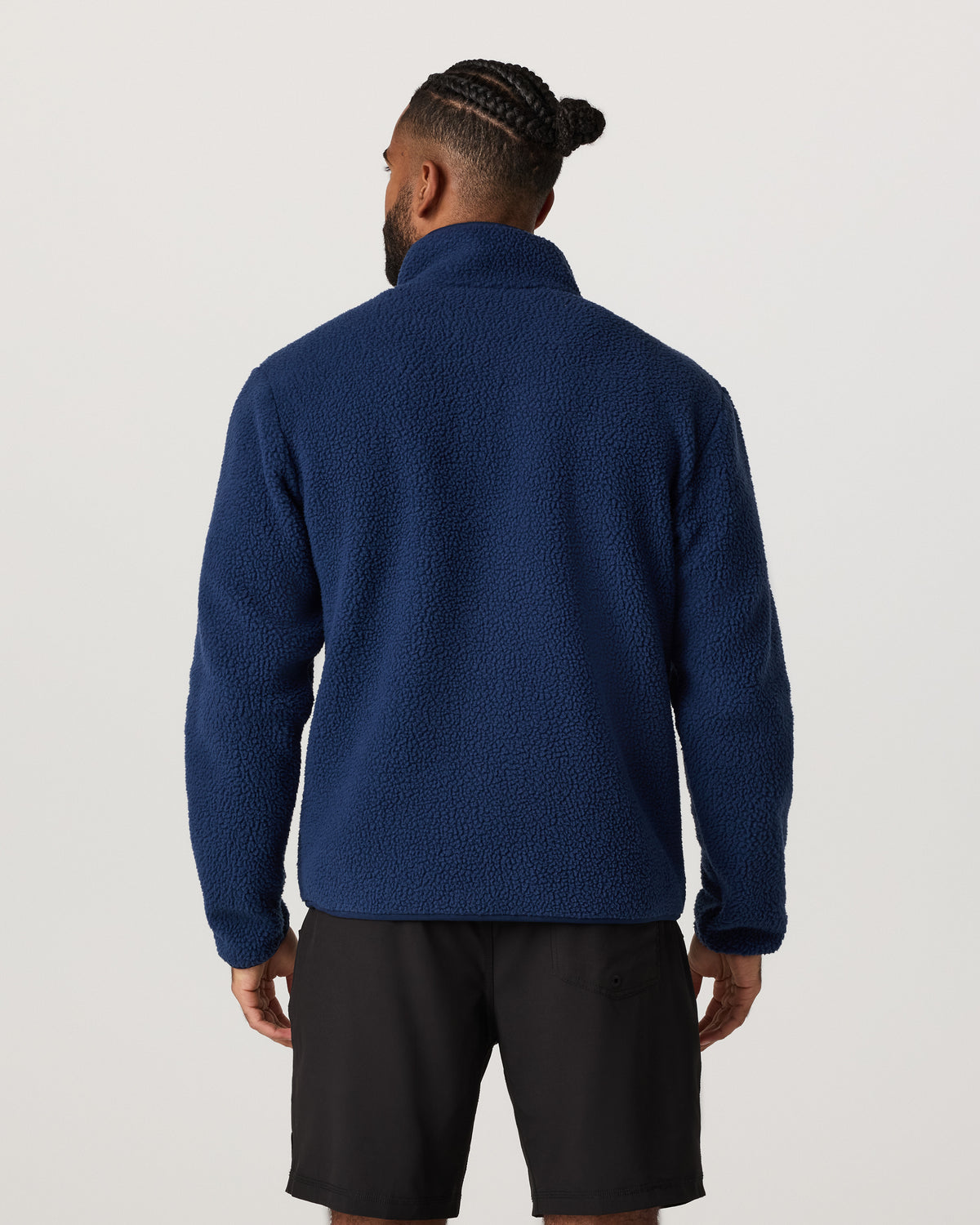 Alpine Fleece Full Zip Men's Blue Coast Mock Neck Jacket - Vuori Clothing