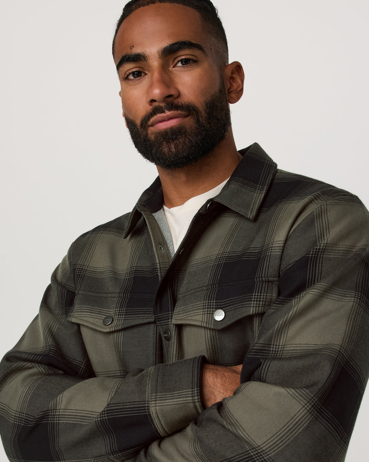 Range Shirt Jacket 2.0 Men's Oregano Plaid Jacket - Vuori Clothing