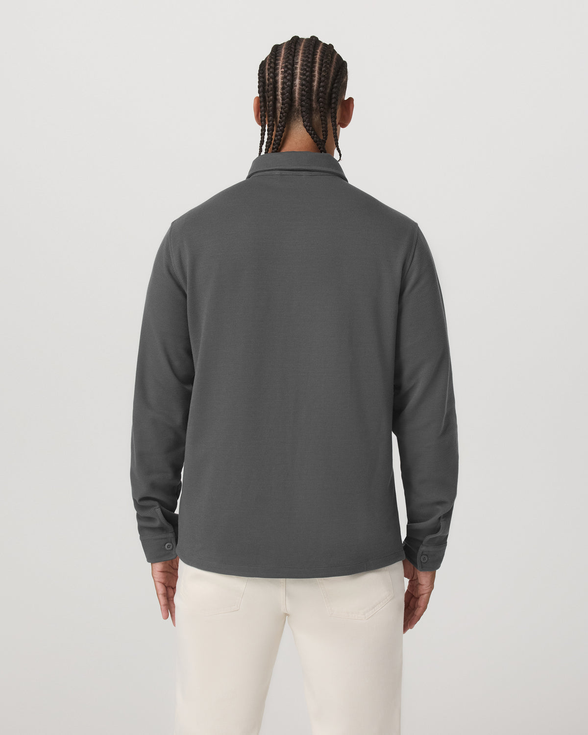 Waffle Shirt Jacket Men's Versatile Dark Pewter Jacket - Vuori Clothing