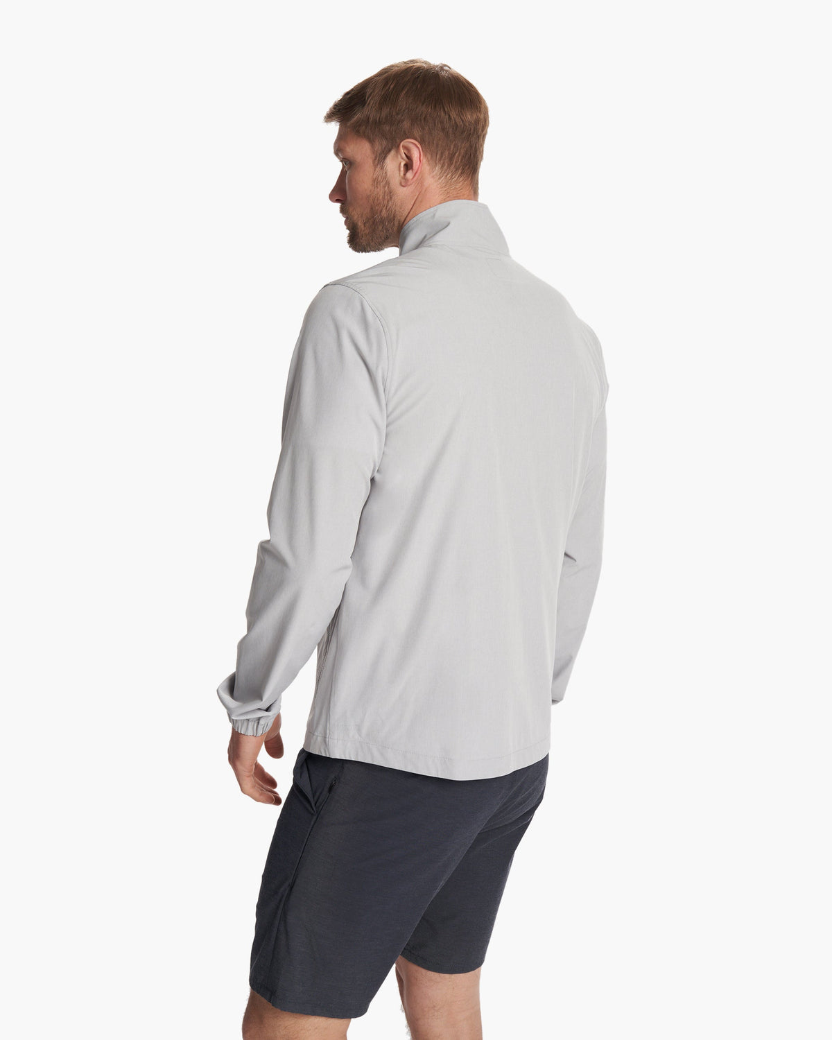 Venture Track Jacket Platinum Linen Texture - Vuori Clothing