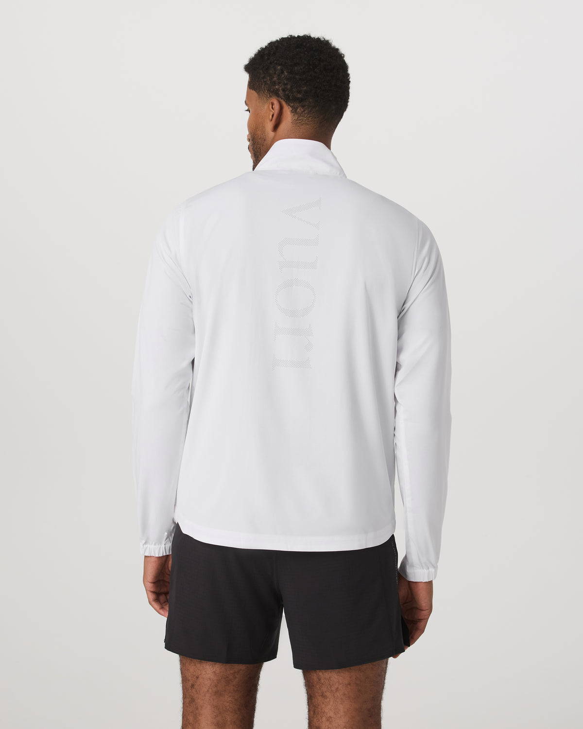Venture Track Jacket Men's White Logo Graphic Jacket - Vuori Clothing