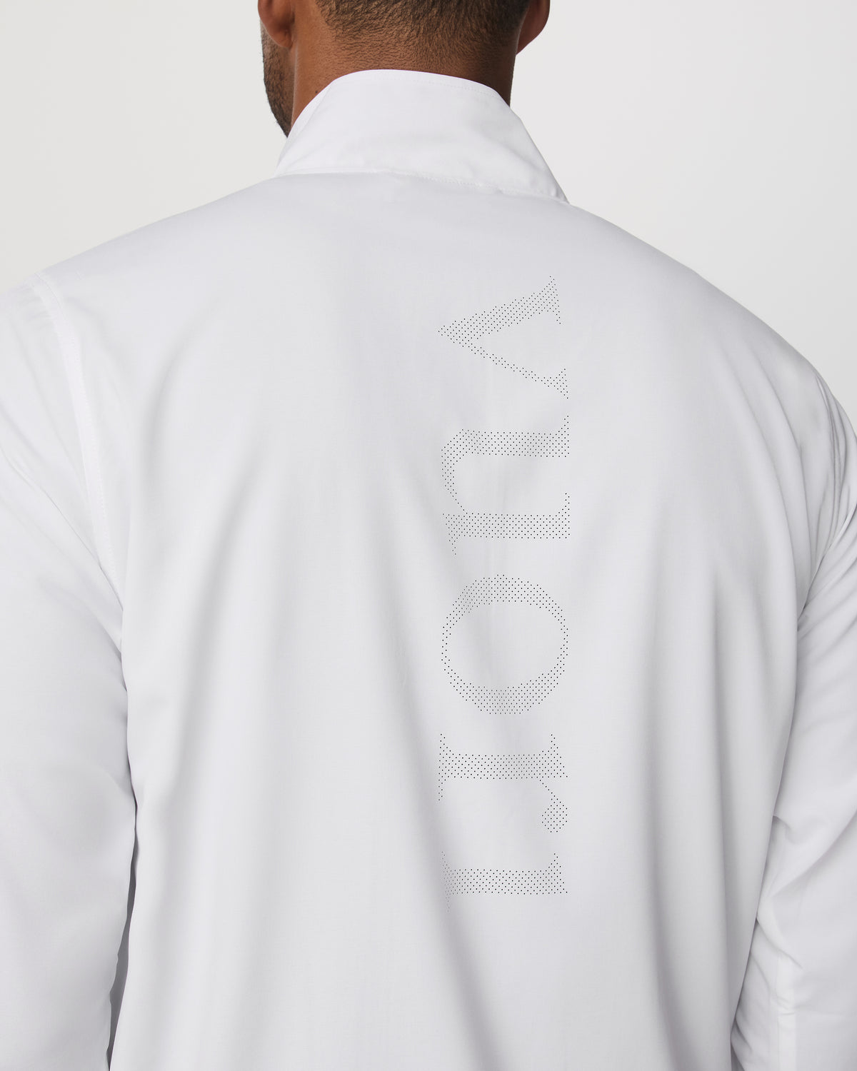 Venture Track Jacket Men's White Logo Graphic Jacket - Vuori Clothing