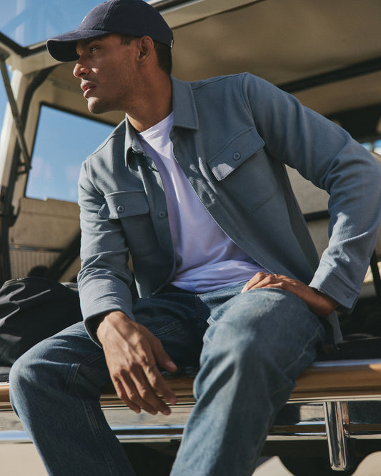 Waffle Shirt Jacket Versatile Men's Abyss Shirt Jacket - Vuori Clothing