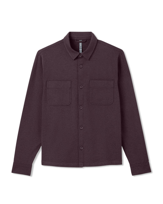 Coronado Shirt Jacket Men's Raisin Heather Jacket - Vuori Clothing