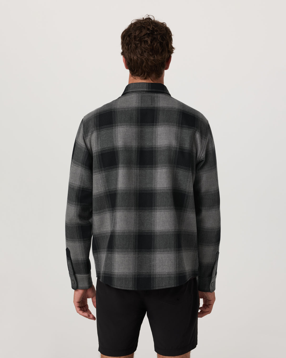 Range Shirt Jacket 2.0 Men's Dark Pewter Plaid Jacket - Vuori Clothing