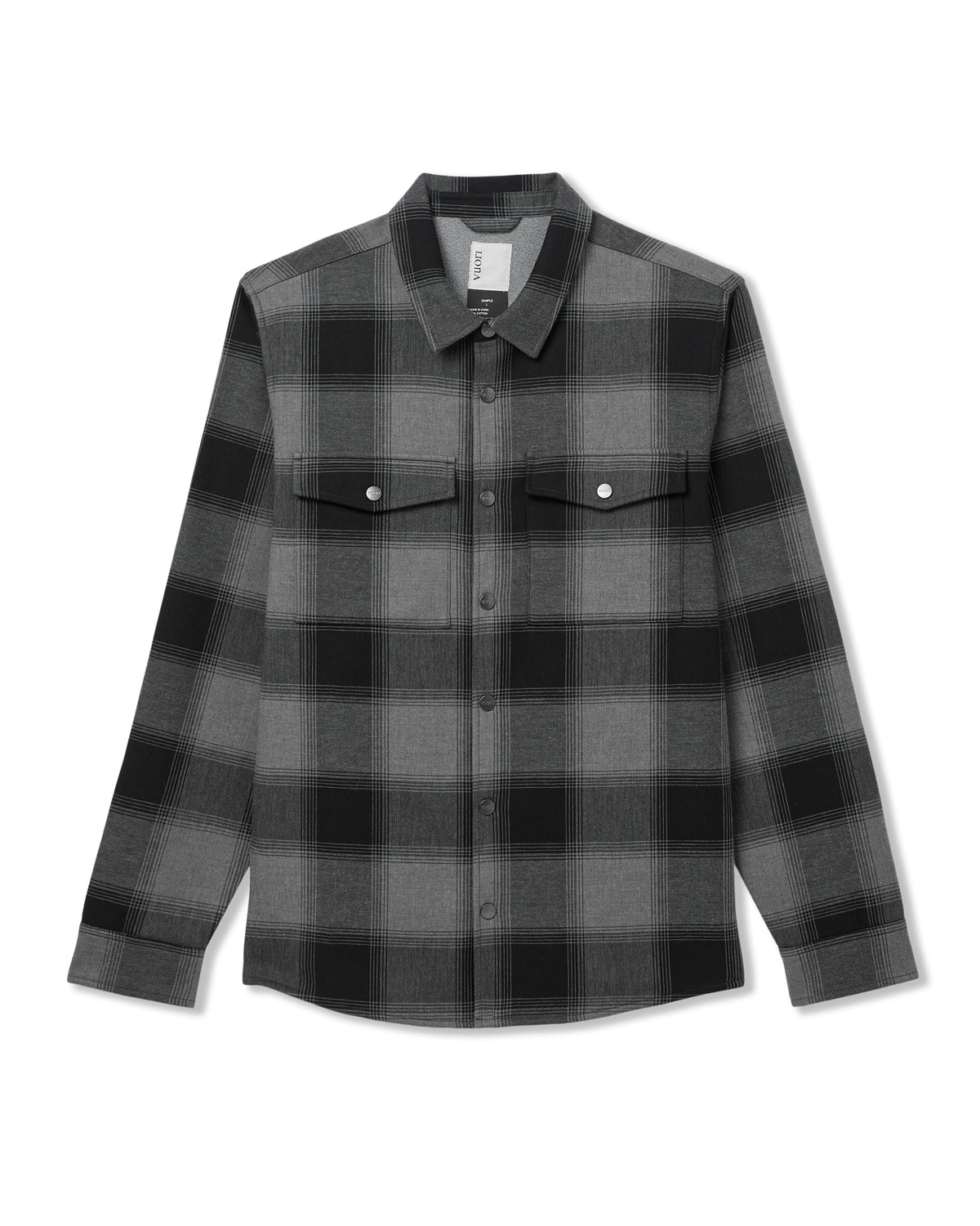 Range Shirt Jacket 2.0 Men's Dark Pewter Plaid Jacket - Vuori Clothing