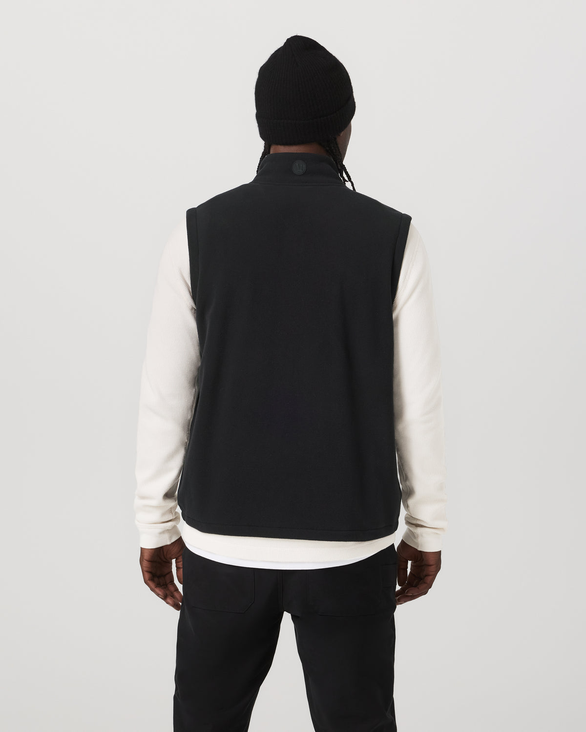 Aspen Vest Men's Black Zip-Up Fleece Vest - Vuori Clothing