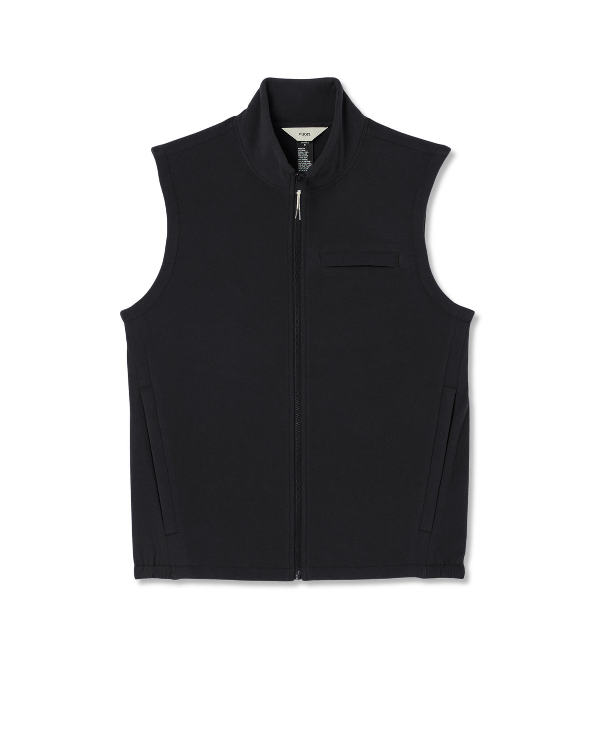 Aspen Vest Men's Black Zip-Up Fleece Vest - Vuori Clothing