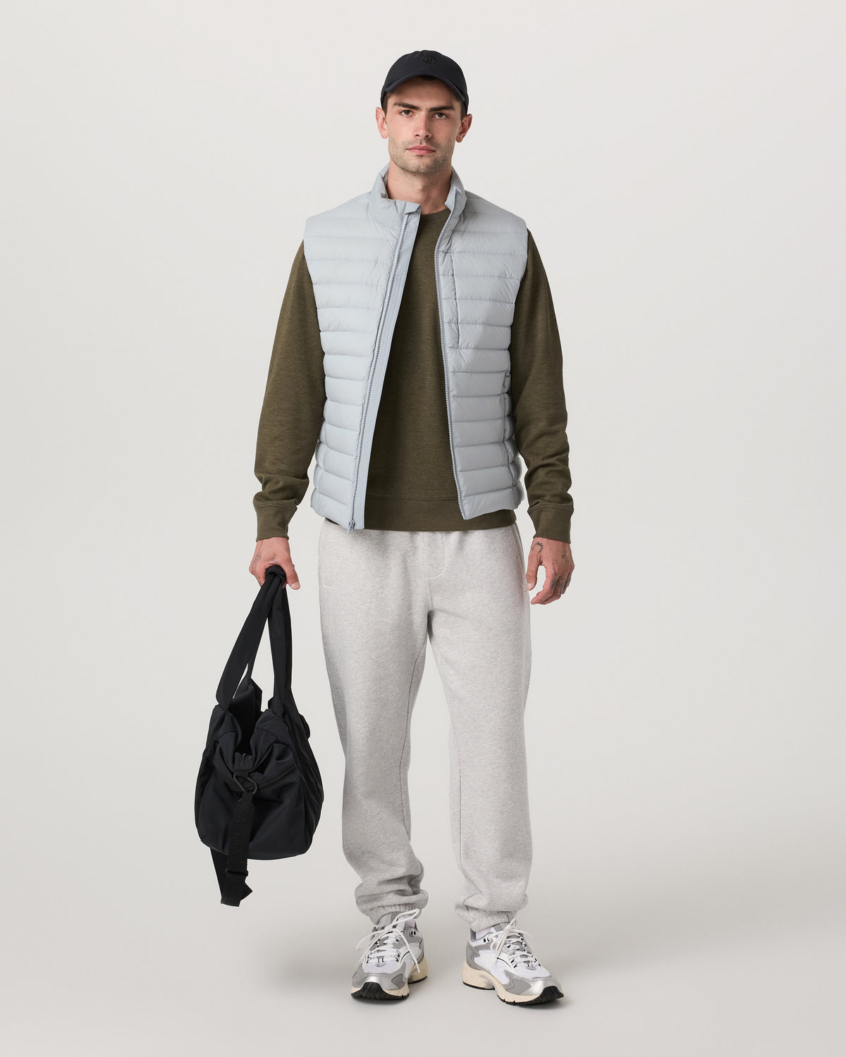Steadfast Insulated Vest Men's Sea Fog Vest - Vuori Clothing