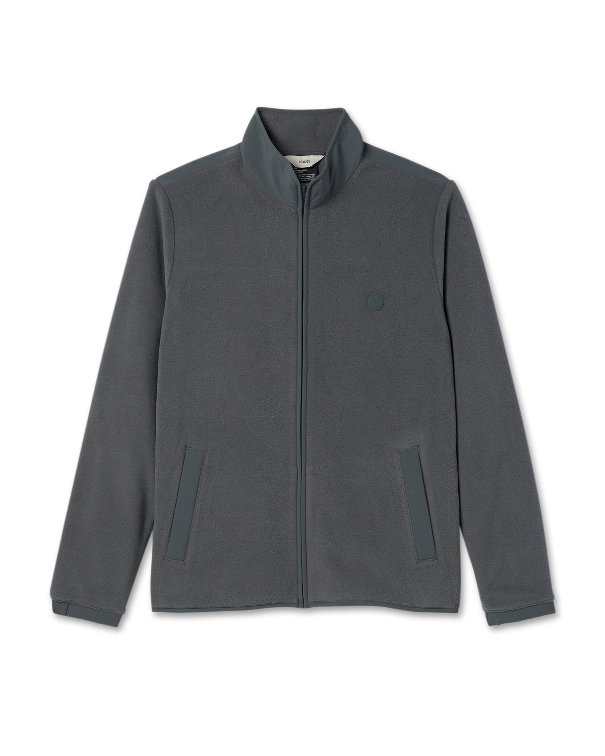 Aspen Full Zip Jacket Dark Pewter Fleece Jacket - Vuori Clothing