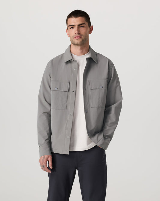 Lawson Tech Shirt Jacket Men's Shiitake Shirt Jacket - Vuori Clothing