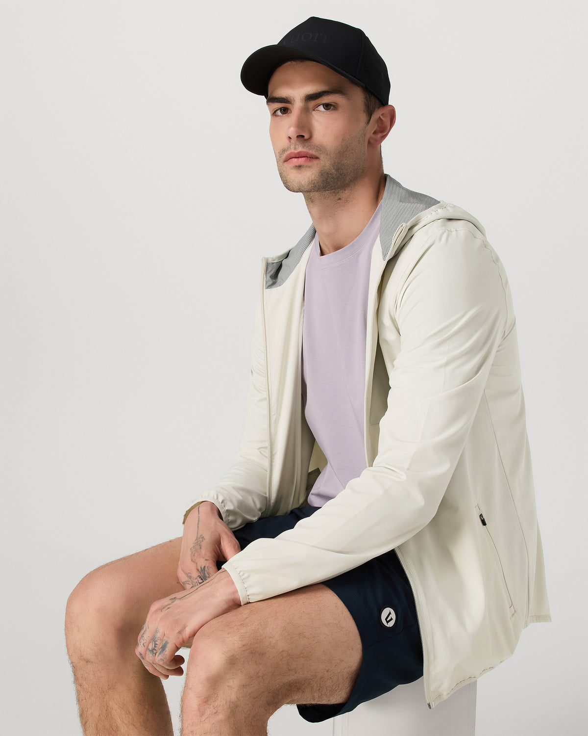 Outdoor Trainer Shell Men's Winter Grey Hooded Jacket - Vuori Clothing