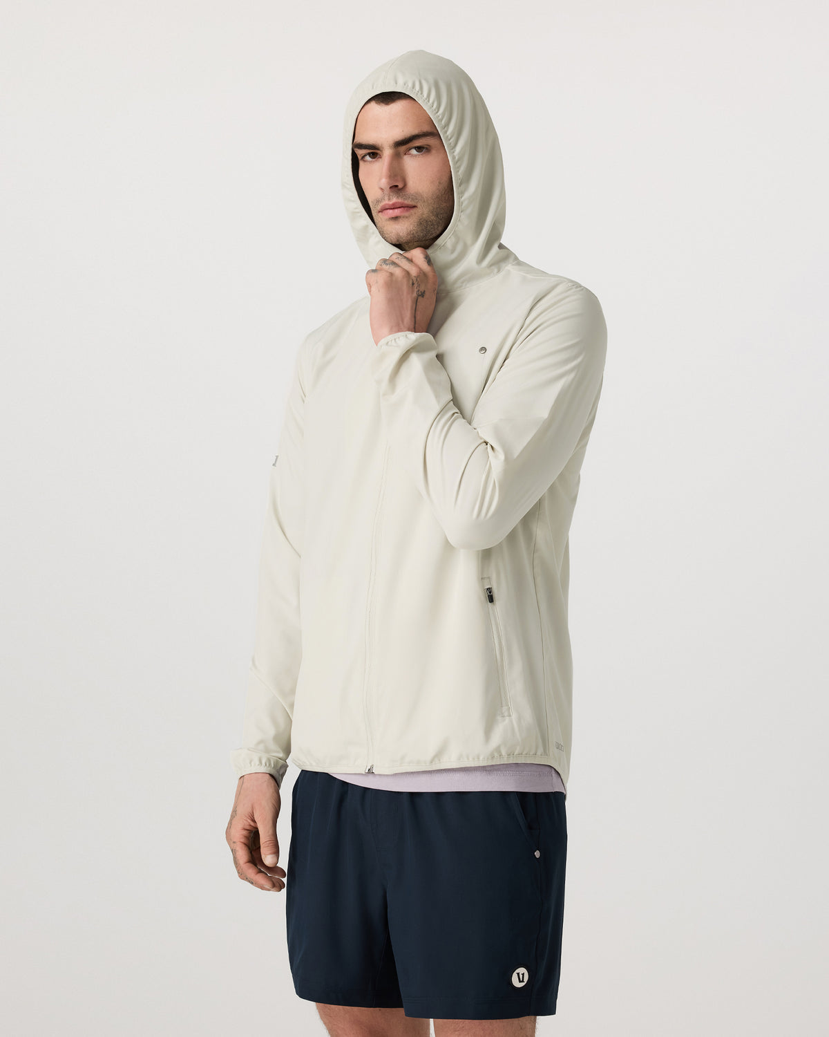 Outdoor Trainer Shell Men's Winter Grey Hooded Jacket - Vuori Clothing